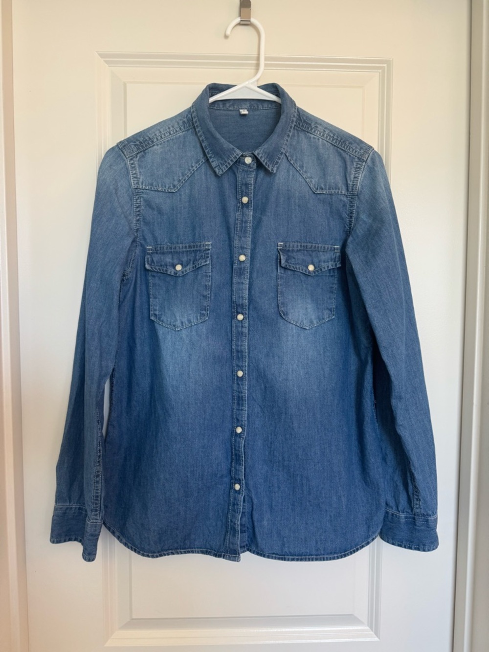 Uniqlo Cotton Snap Button Denim Shirt Size S